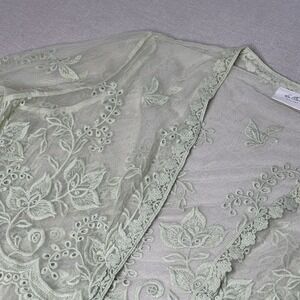 NWT LaBellum by Hillary Scott Plus Sz 2X Mint Lace Topper Cardigan Swim Cover Up